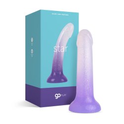 STAR - Dildo em Silicone com Glitter (Lilás)