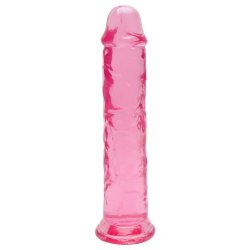 Dildo Transparente com Ventosa - Rosa